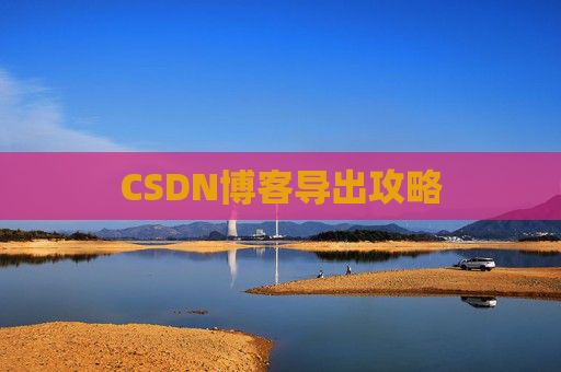 CSDN博客导出攻略